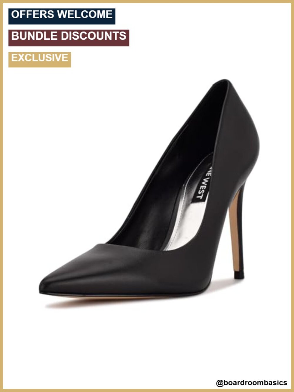 Women's Pointed Toe Stiletto Heel Pump Slip-On Leather